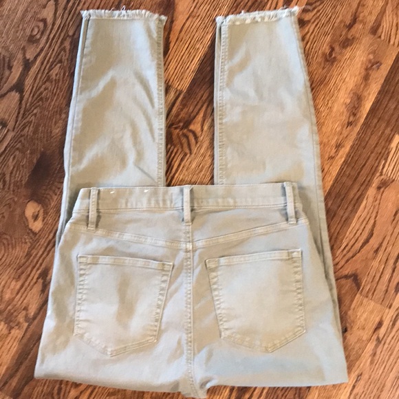 LOFT High Waist Skinny Crop Raw Hem Jeans - Picture 3 of 12